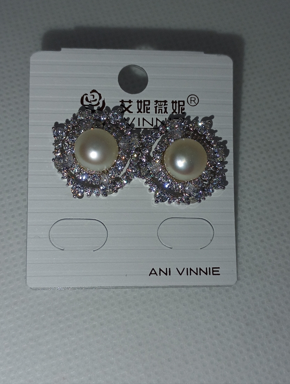 Pearl & Rhinestone Cluster Stud Earrings